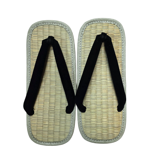 Authentic Japanese Tatami Setta Sandals - Non-Slip Rubber Sole Straw Sandals for Summer Comfort Size L