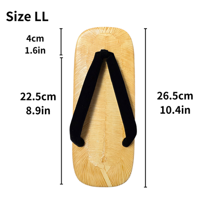 Japanese Men's Setta Sandals - Non-Slip Rubber Sole (Size L & LL)