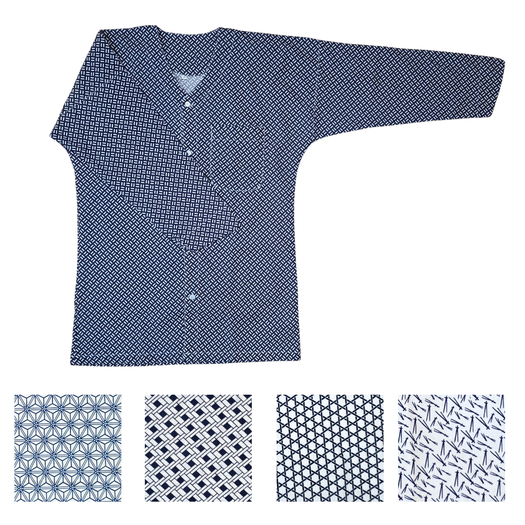 Traditional Japanese Koiguchi Work Shirt 100% Cotton Festival & Workwear