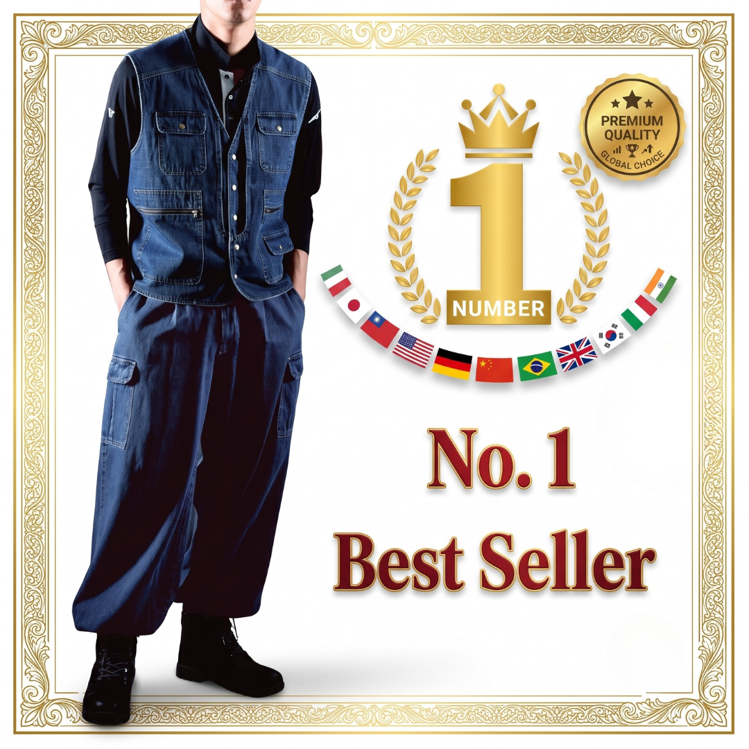 HOOH 1454 Japanese Tobi Nikkapokka Work Pants Ninja Denim