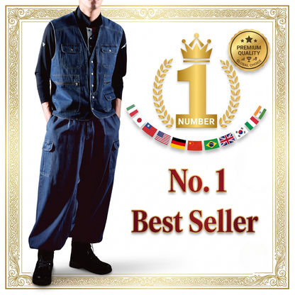 HOOH 1454 Japanese Tobi Nikkapokka Work Pants Ninja Denim