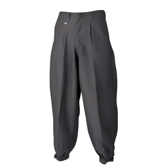 [Last One / Limited Stock] Sandantobi 793 Checkered Stripe Nikkapokka Trousers - Dark Gray (Size M)