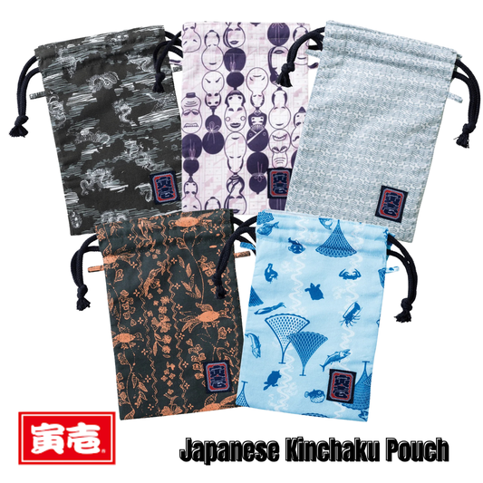 TORAICHI 2250-930 Japanese Pattern Canvas Drawstring Pouch 100% Cotton