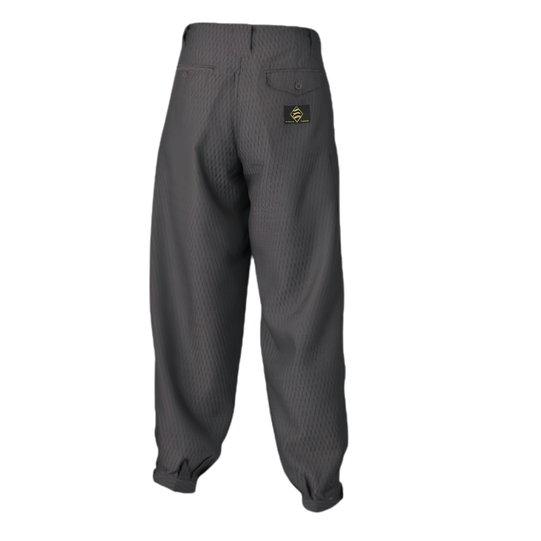 [Last One / Limited Stock] Sandantobi 793 Checkered Stripe Nikkapokka Trousers - Dark Gray (Size M)