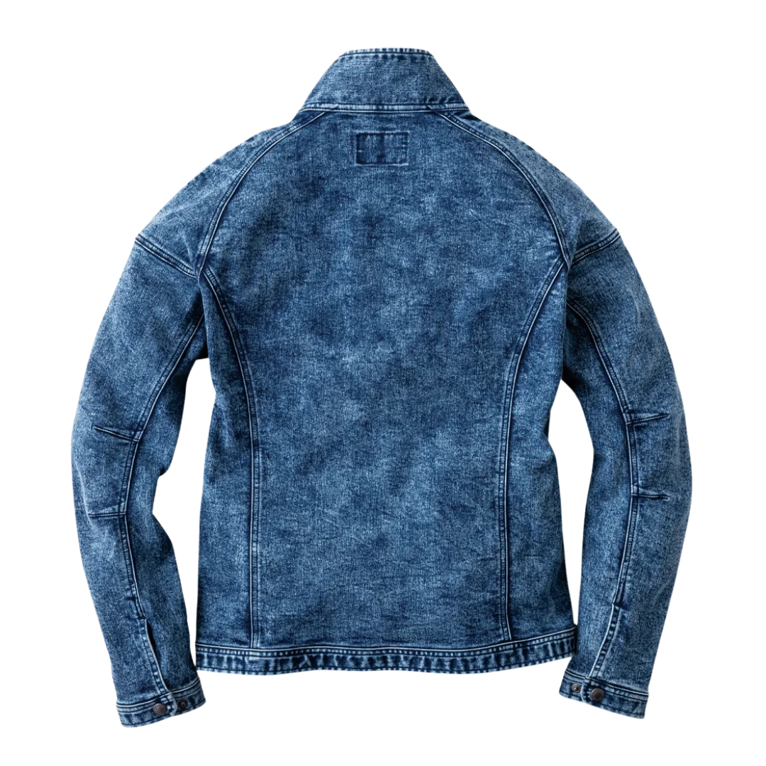 Denim Work Jacket - Chemical Stone Wash Stretch