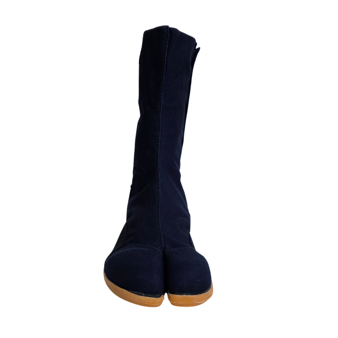 Shoryu Natural Indigo Dyed (Aizome) Jika-Tabi Safety Resin Toe Guard  Traditional Dragon Pattern Lining