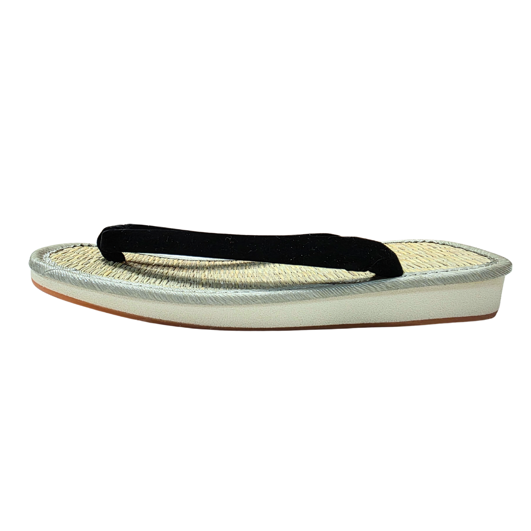 Authentic Japanese Tatami Setta Sandals - Non-Slip Rubber Sole Straw Sandals for Summer Comfort Size L