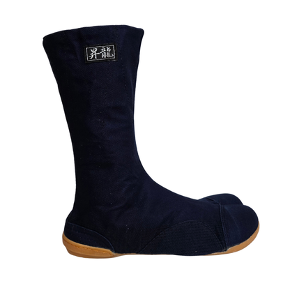 Shoryu Natural Indigo Dyed (Aizome) Jika-Tabi Safety Resin Toe Guard  Traditional Dragon Pattern Lining