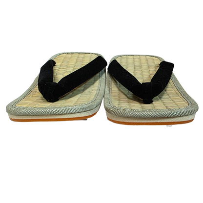 Authentic Japanese Tatami Setta Sandals - Non-Slip Rubber Sole Straw Sandals for Summer Comfort Size L