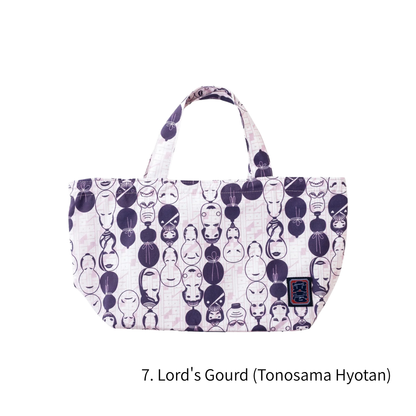 TORAICHI 2250-918 Japanese Pattern Canvas Mini Tote Bag 100% Cotton 15L
