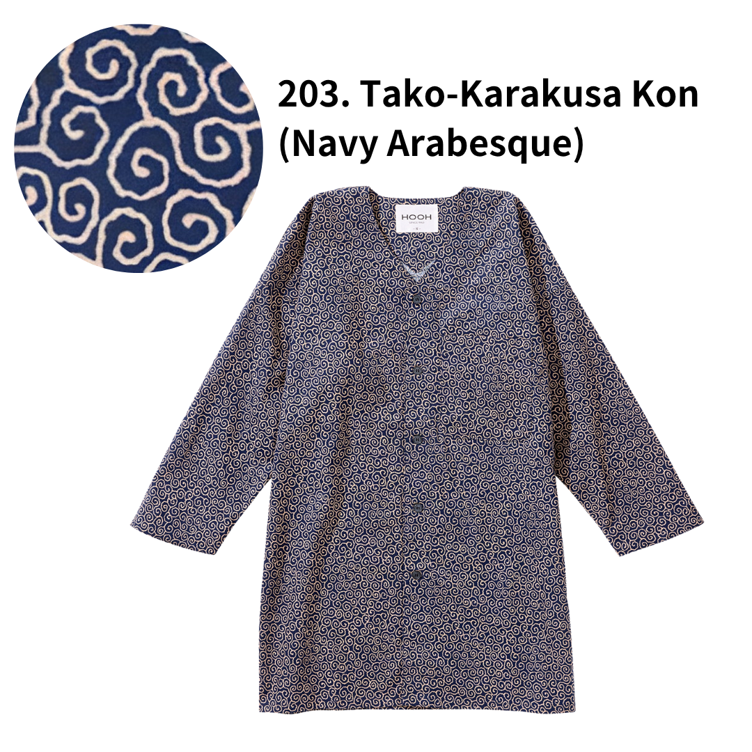Traditional Japanese Workwear Koi-guchi Shirt - Authentic Wagara Cotton Top