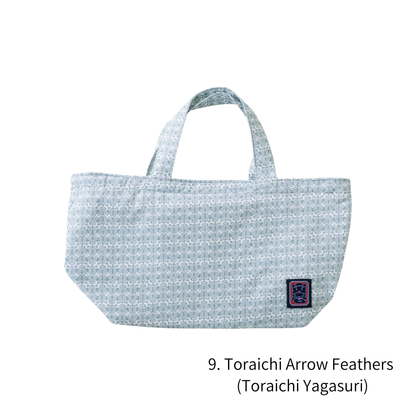 TORAICHI 2250-918 Japanese Pattern Canvas Mini Tote Bag 100% Cotton 15L