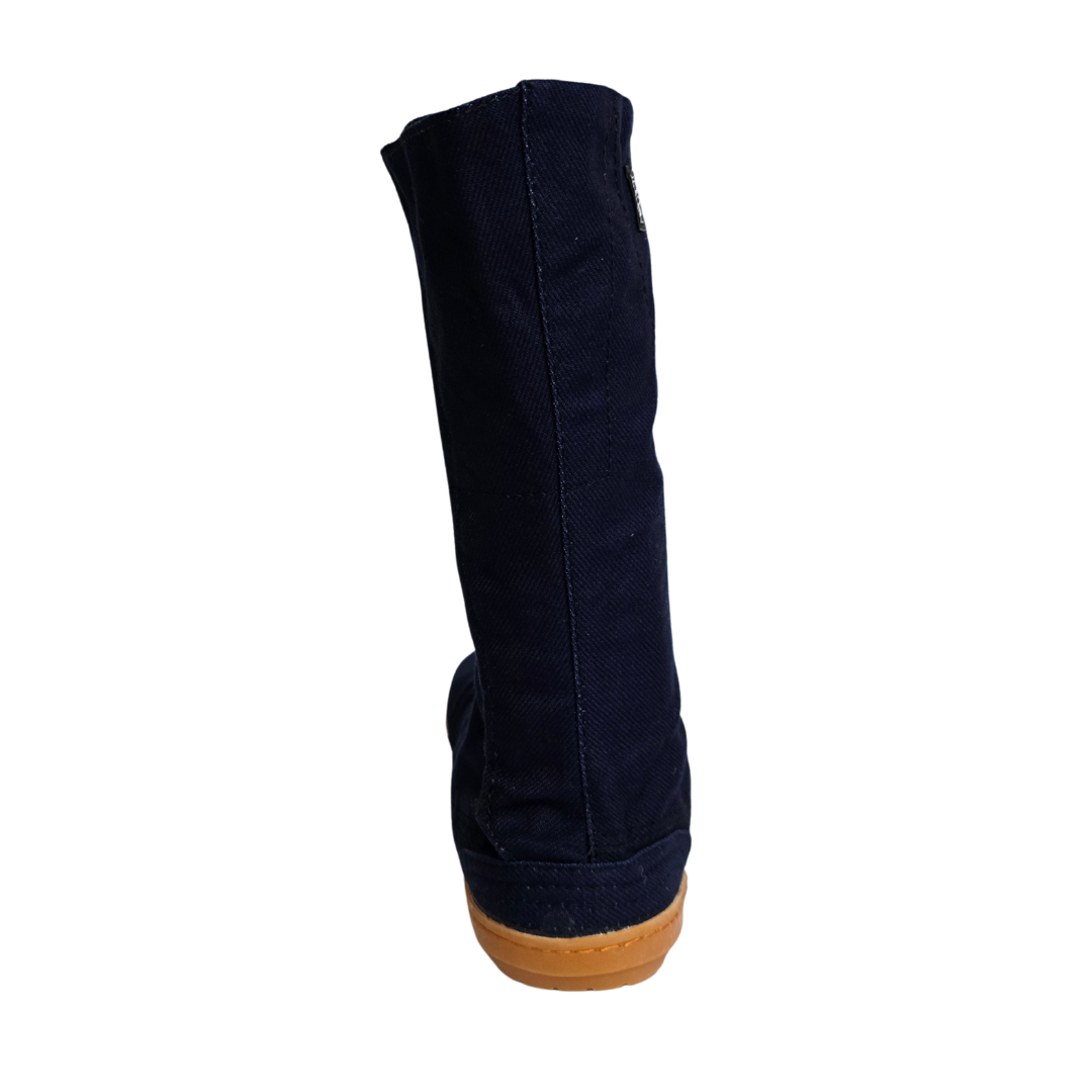 Shoryu Natural Indigo Dyed (Aizome) Jika-Tabi Safety Resin Toe Guard  Traditional Dragon Pattern Lining