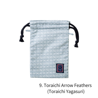 TORAICHI 2250-930 Japanese Pattern Canvas Drawstring Pouch 100% Cotton