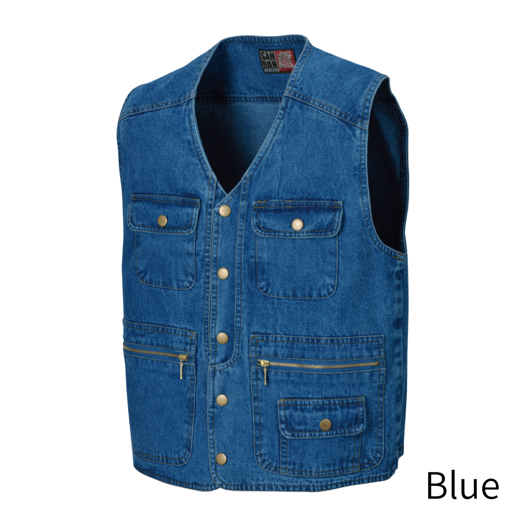 SHINMEN 820  Slab Denim Work Vest　