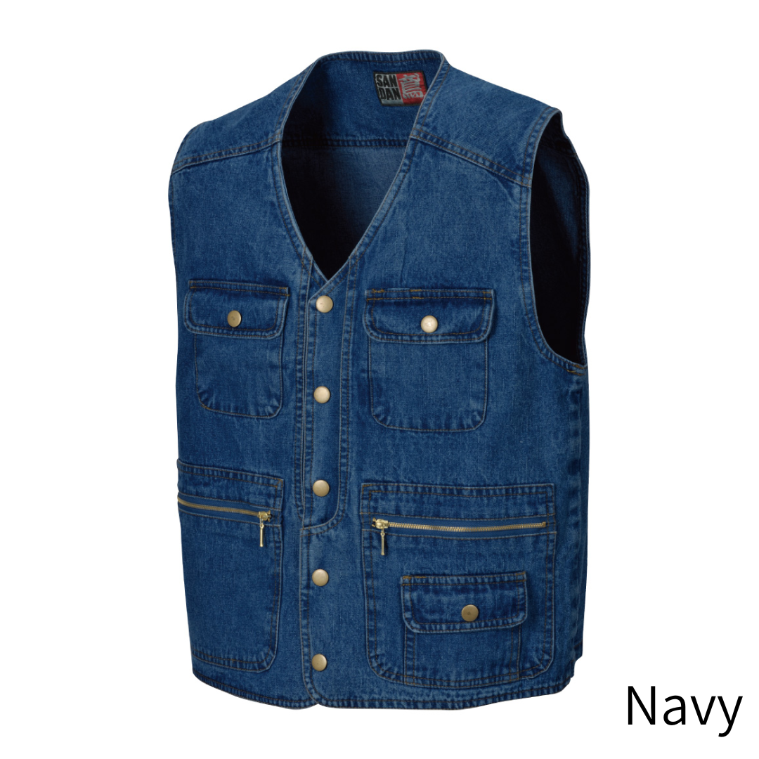 SHINMEN 820  Slab Denim Work Vest　