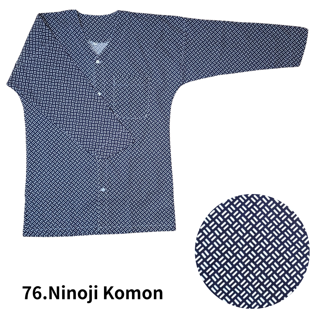 Traditional Japanese Koiguchi Work Shirt 100% Cotton Festival & Workwear