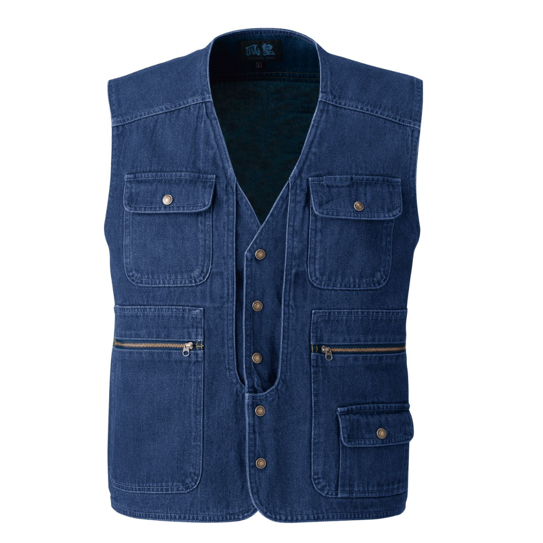 HOOH 1459 Indigo Denim Work vest Workwear