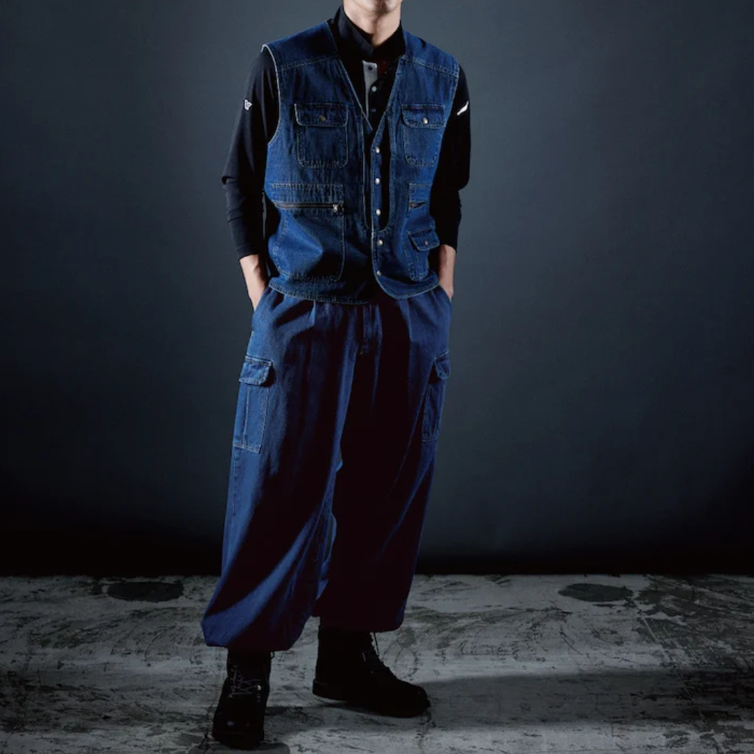 HOOH 1459 Indigo Denim Work vest Workwear