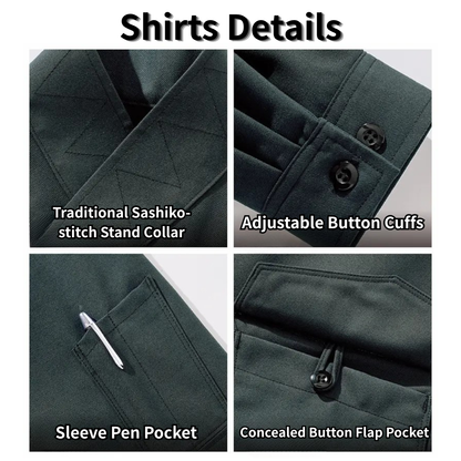 [10% OFF Bundle] HOOH2501,2508 Japanese Workwear Nikkapokka&Shirts Set　