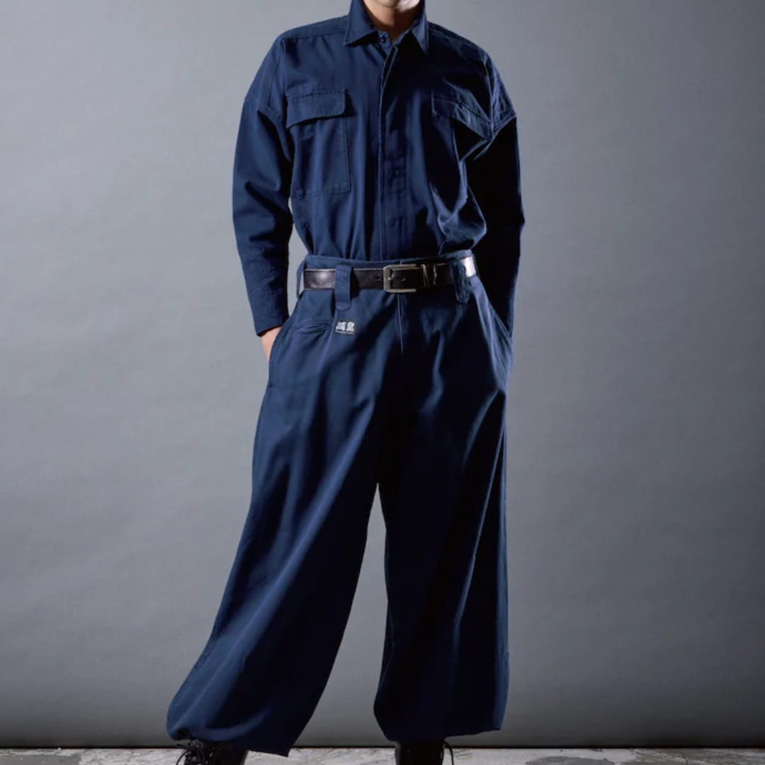 HOOH 4002 Nikkapokka pants Workwear Japanese Tobi Work Pants Navy Cotton 100%